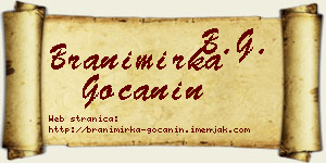 Branimirka Gočanin vizit kartica